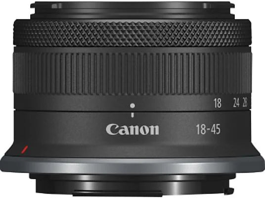 Cámara EVIL - Canon EOS R100 + Objetivo RF-S 18-45mm + SD 32GB + Trípode Gorill, 24.1 megapíxel, 7.5 cm, Wi-Fi