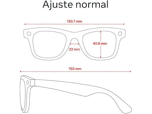 Gafas IA - Ray-Ban Meta, Wayfarer, Blanco piedra, Transitions® Transparente, Rojo Sandía
