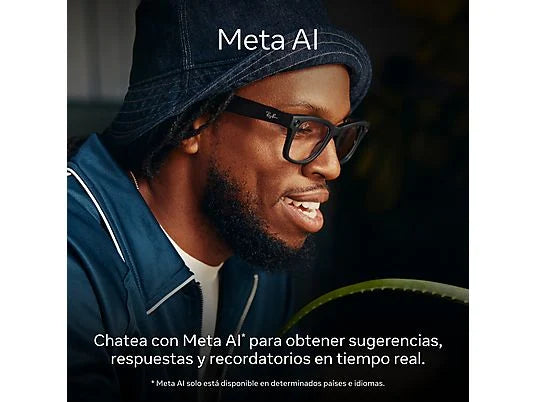 Gafas IA - Ray-Ban Meta, Wayfarer, Blanco piedra, Transitions® Transparente, Rojo Sandía