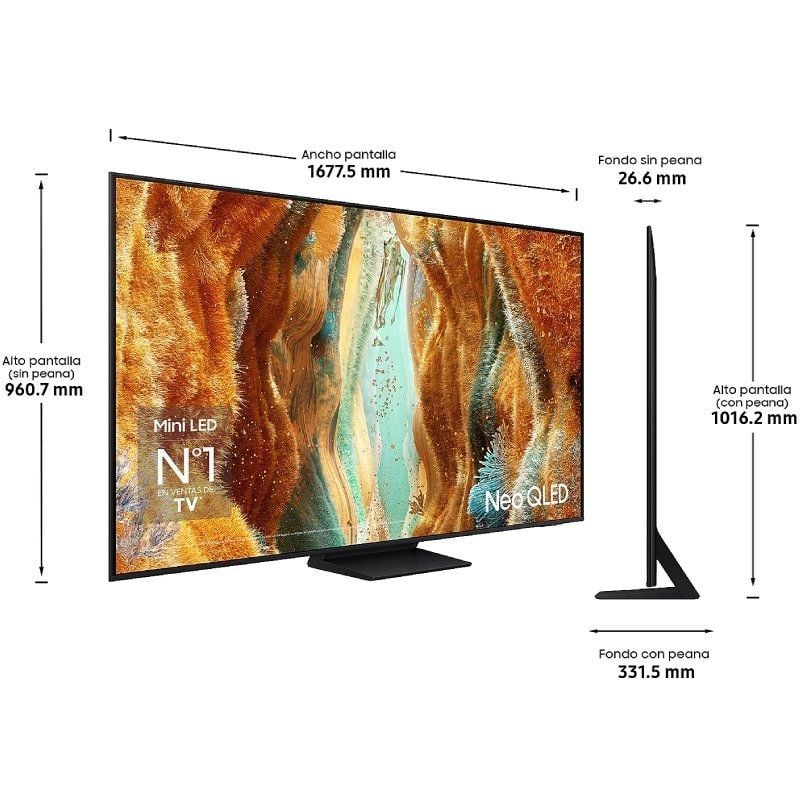 Televisor Samsung Neo QLED QN70F TQ75QN70FAU 75"/ Ultra HD 4K/ Smart TV/ WiFi