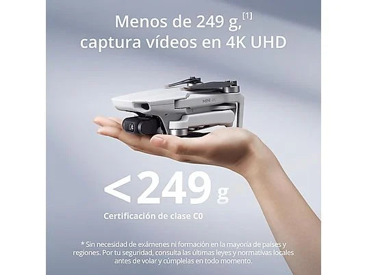 DJI Mini 4K, 12 megapixel, 31 min Autonomía, Ideal para Principiantes, 10 km Distancia
