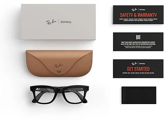 Gafas IA - Ray-Ban Meta, Wayfarer, Negro brillante, Transparente
