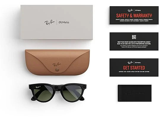 Gafas IA - Ray-Ban Meta, Headliner, Negro brillante, Polarizadas en verde G15
