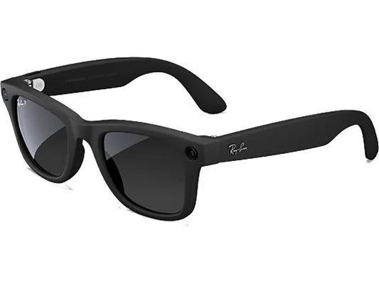 Gafas IA - Ray-Ban Meta, Wayfarer, Negro mate TALLA L, Polarizadas en grafito degradado