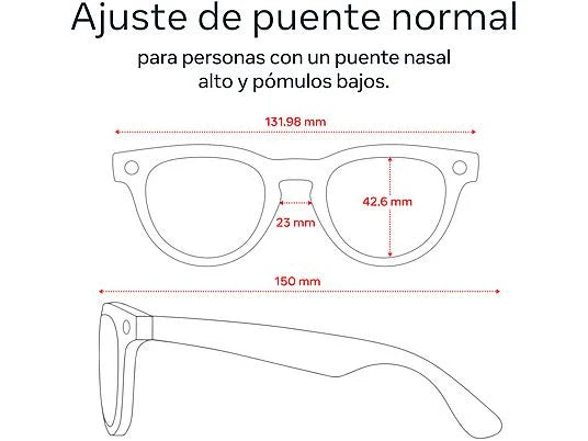 Gafas IA - Ray-Ban Meta, Headliner, Negro Mate, Negro carbón