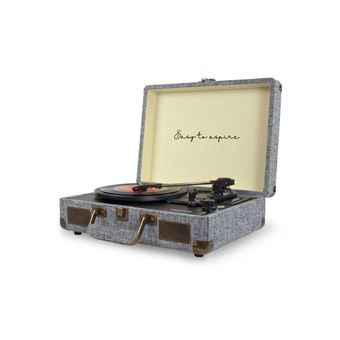 Tocadiscos Prixton VC400 Bluetooth reproductor convertidor de vinilos gris