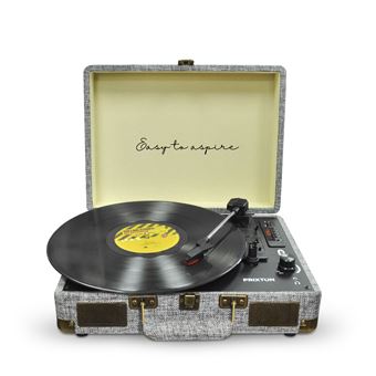 Tocadiscos Prixton VC400 Bluetooth reproductor convertidor de vinilos gris