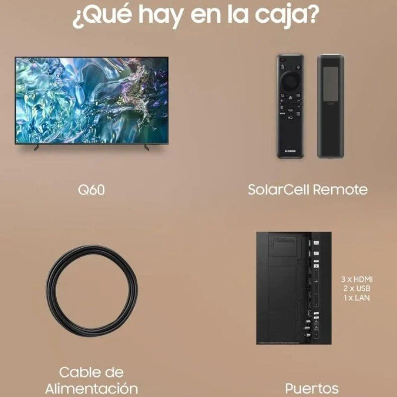 Televisor Samsung QLED Q60D TQ55Q60DAU 55"/ Ultra HD 4K/ Smart TV/ WiFi