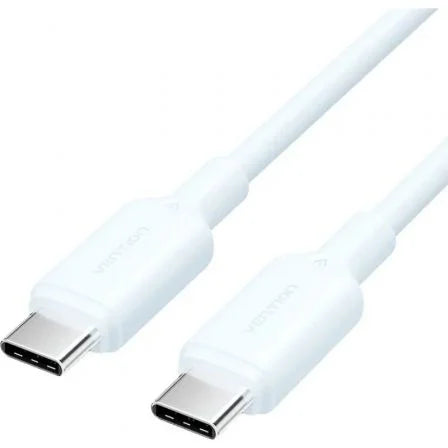 Cable USB 2.0 Tipo-C 3A Vention TRCSF/ USB Tipo-C Macho - USB Tipo-C Macho/ Hasta 60W/ 480Mbps/ 2m/ Azul