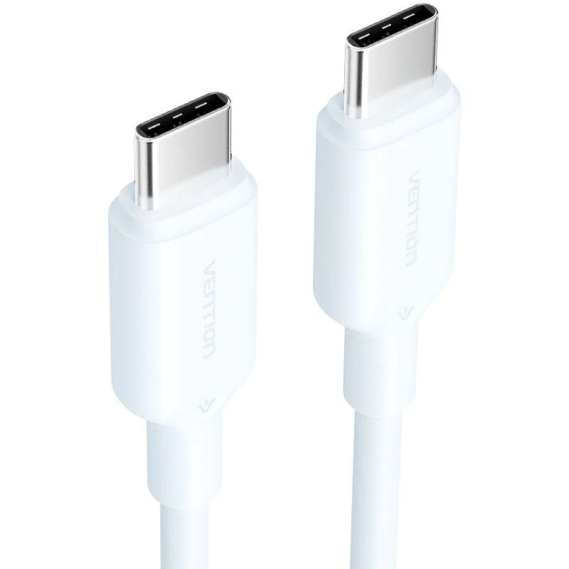Cable USB 2.0 Tipo-C 3A Vention TRCSF/ USB Tipo-C Macho - USB Tipo-C Macho/ Hasta 60W/ 480Mbps/ 2m/ Azul