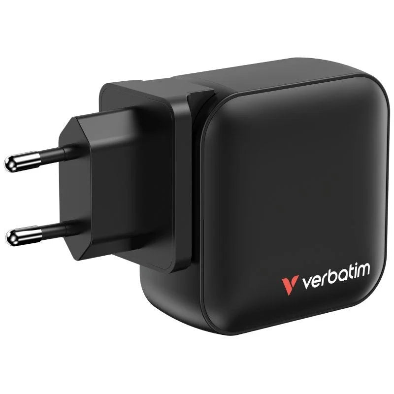 Cargador de Pared Universal GaN Verbatim Mini GaN Wall Charger/ 3xUSB Tipo-C/ 1xUSB/ 100W