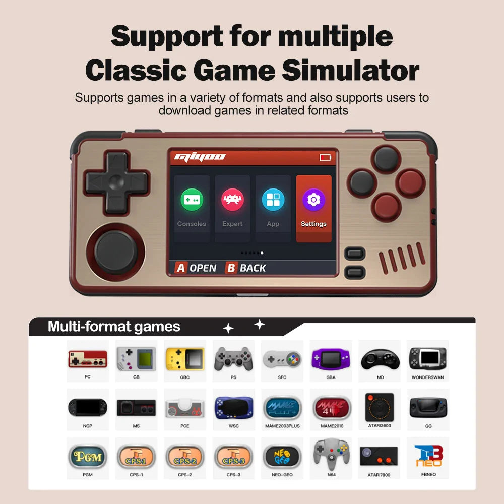 MIYOO A30 Consola Retro Portable