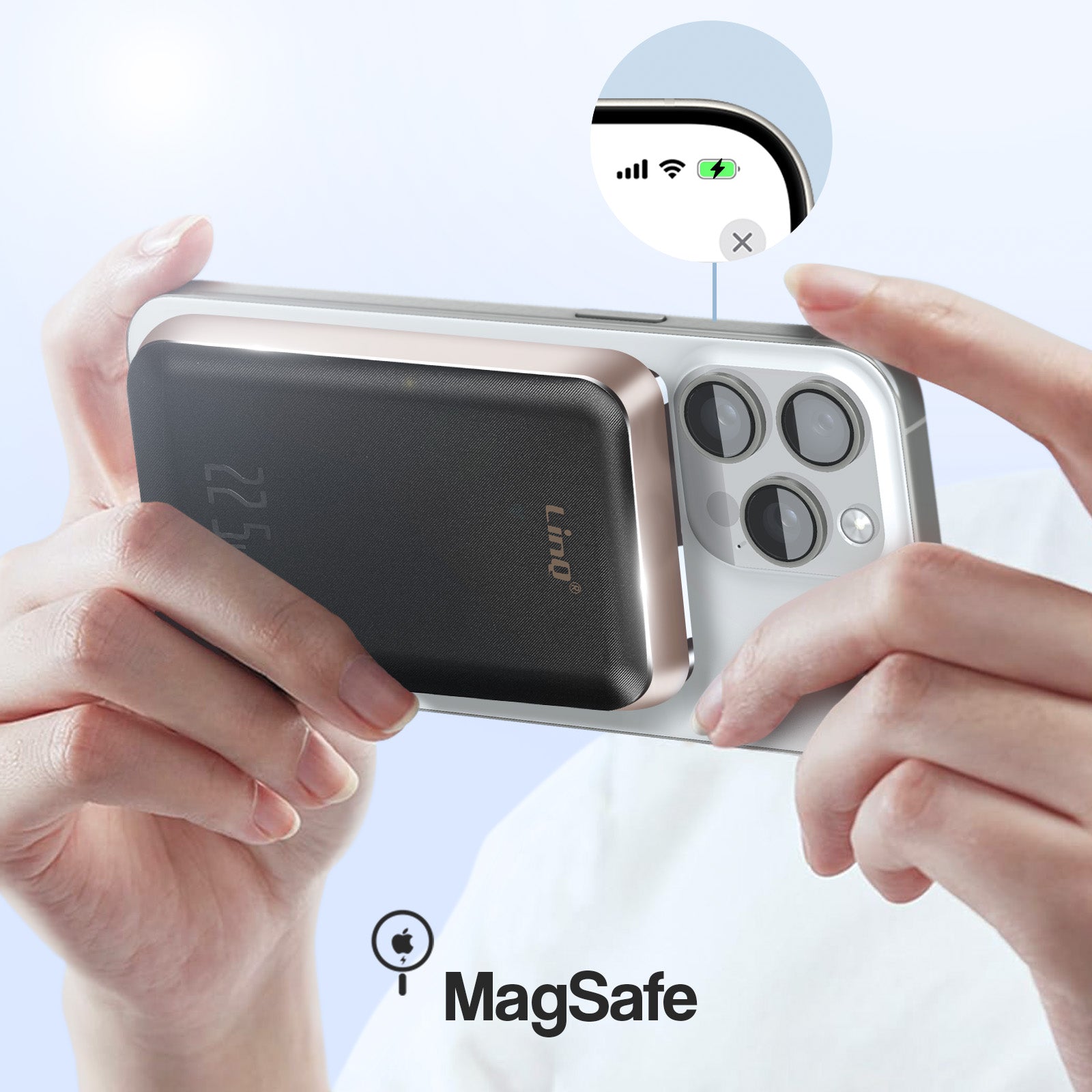 Powerbank 10000mAh Vention FHNW0/ 20W/ Wireless/ Blanca