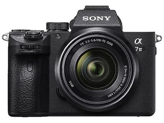 Sony Alpha 7 III, ILCE-7M3K, 24.2 MP, CMOS Exmor 35mm, Bionz X, ISO 100 - 51200, 4K HDR + Objetivo FE 28-70 mm F3,5-5,6 OSS