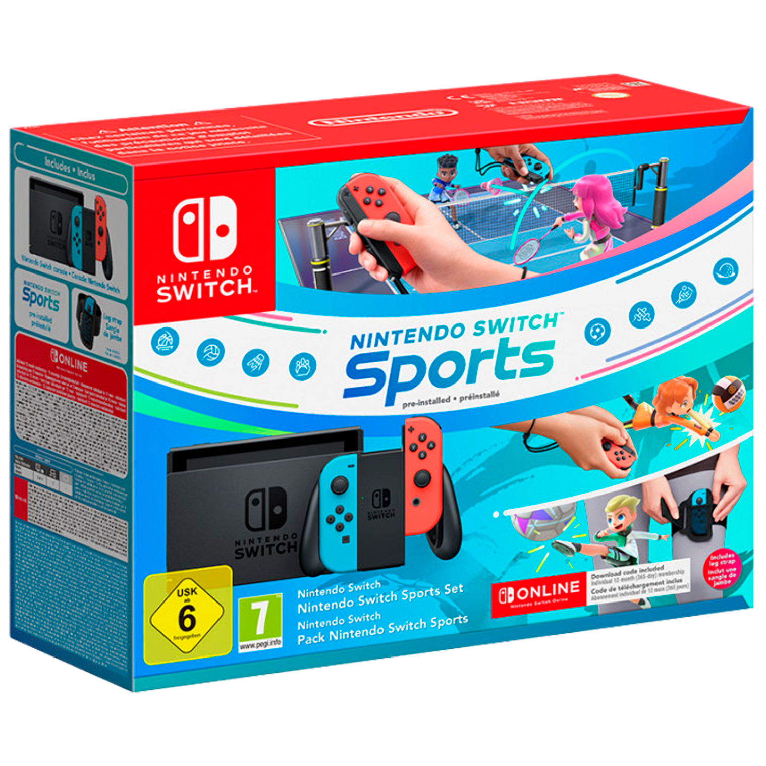 CONSOLA NINTENDO SWITCH+SWITCH SPORTS+12 M
